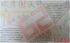 小学生国庆快乐周年庆手抄报版面设计图模板