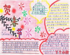 四年级贺新年过春节手抄报模板图片简单漂亮
