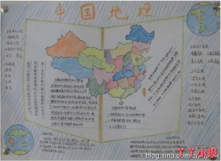 小学生中国地理手抄报图片简单漂亮