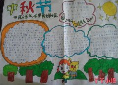 小学生庆祝中秋节快乐手抄报版面设计图简单