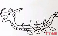 儿童画赛龙舟怎么画简单好看 端午节简笔画图片