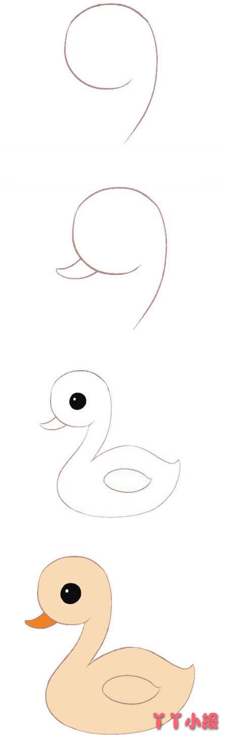 卡通天鹅简笔画图片 天鹅怎么画简单漂亮