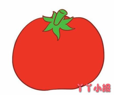 怎么画西红柿简笔画步骤图解涂色简单又漂亮