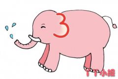 如何画卡通大象简笔画步骤图解涂色简单又漂亮