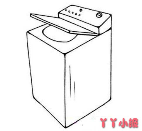 家用洗衣机简笔画怎么画涂色简单又好看
