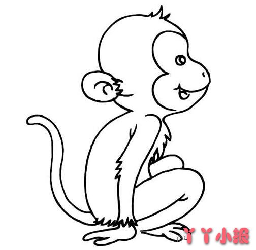 怎么画十二生肖猴子简笔画教程简单可爱