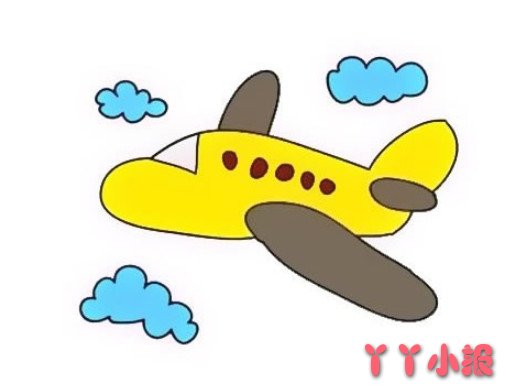 一步一步画飞机简笔画简单又漂亮彩色