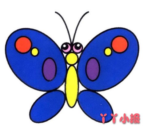 卡通蝴蝶怎么画简单又漂亮涂颜色
