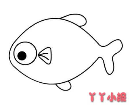2幼儿超简单小鱼的画法简笔画图片