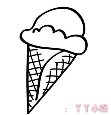 冰淇淋怎么画简单好看 冰淇淋简笔画图片