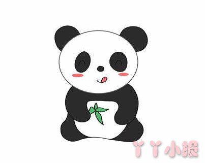 大熊猫怎么画涂色简单漂亮带步骤图