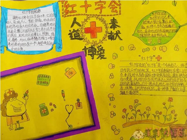 世界红十字日手抄报图片及内容四年级