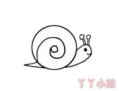 简笔画蜗牛怎么画带步骤图简单又可爱