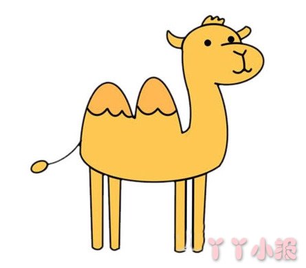 骆驼的画法步骤图涂色 骆驼简笔画图片