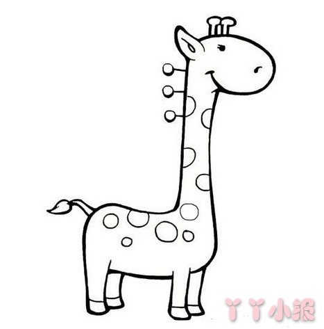 长颈鹿怎么画涂颜色 长颈鹿简笔画图片