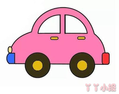 小汽车的画法涂颜色 汽车简笔画图片