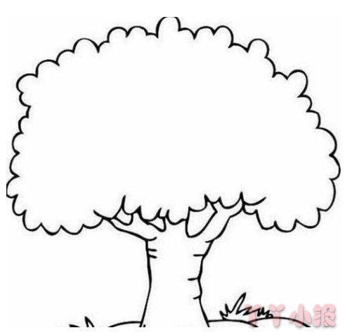 大树怎么画简单漂亮 大树简笔画图片