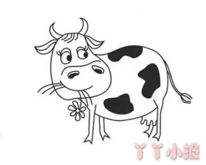 奶牛怎么画简单又好看 奶牛简笔画图片