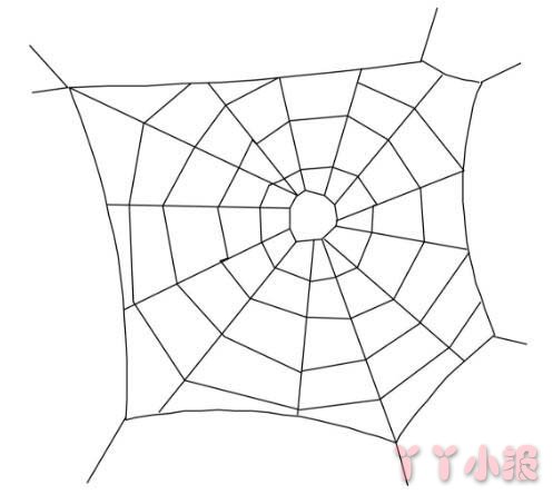儿童简笔画蜘蛛网怎么画简单好看