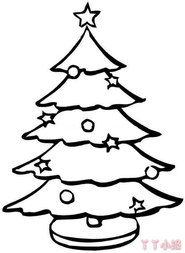 圣诞树怎么画带步骤教程 圣诞树简笔画