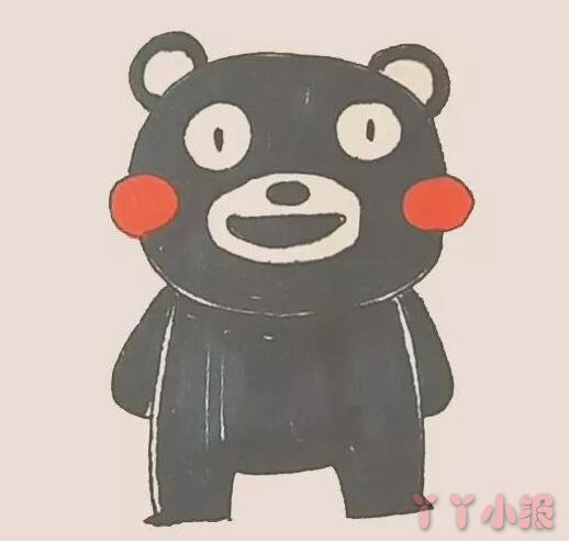 教你绘画熊本熊简笔画的画法教程