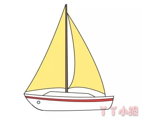 小帆船简笔画怎么画简单又漂亮