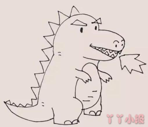 怎么画恐龙怪兽简单又好看