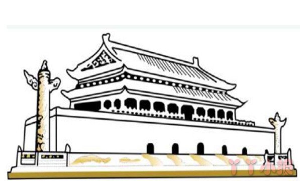 北京天安门怎么画简单又好看图解教程