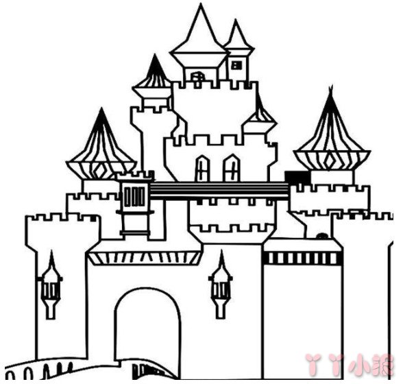 城堡怎么画简单又漂亮 城堡简笔画教程