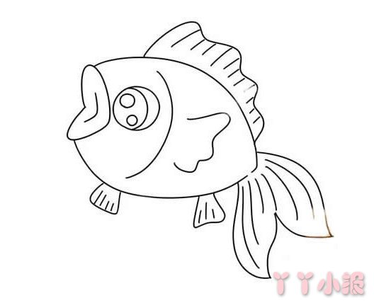 小鲤鱼怎么画涂颜色 小鱼简笔画图片