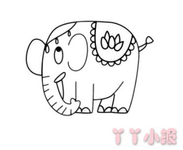 卡通大象怎么画简单好看 大象简笔画