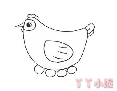 母鸡孵蛋简笔画怎么画简单又好看步骤