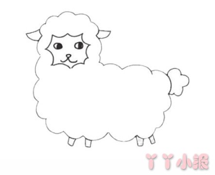 小绵羊怎么画简单又漂亮 绵羊简笔画图片