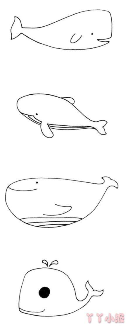 卡通鲸鱼怎么画简单又漂亮 鲸鱼的画法