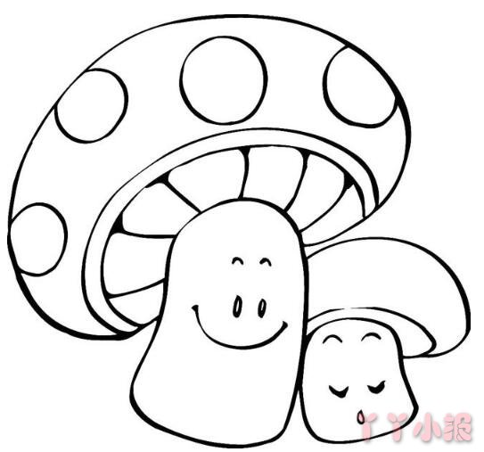 怎么画卡通小蘑菇简笔画图片 蘑菇的画法图解