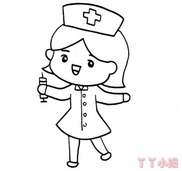 医院护士简笔画怎么画简单又漂亮教程