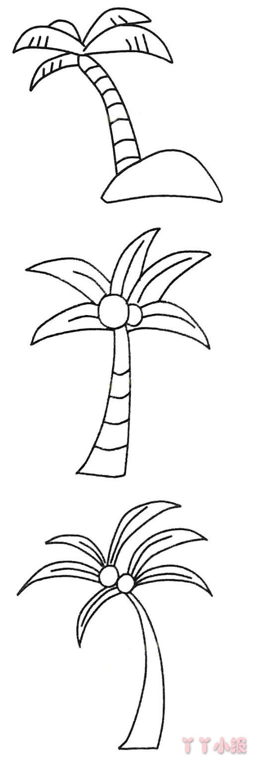  简笔画椰子树怎么画简单又漂亮图解