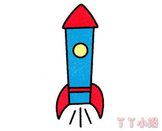  儿童卡通火箭简笔画怎么画简单好看