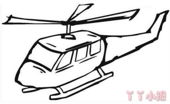 卡通直升机简笔画怎么画简单可爱
