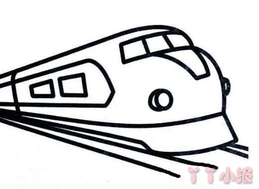  飞驰的动车高铁简笔画怎么画简单好看