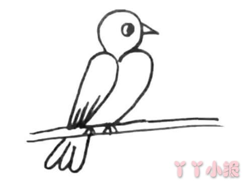 树枝上小鸟简笔画怎么画简单好看