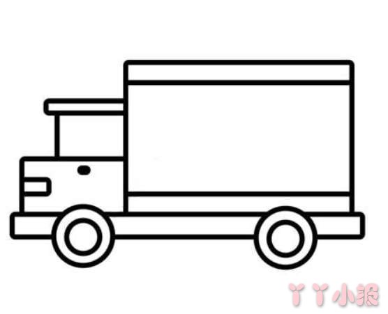 儿童卡通货车简笔画怎么画简单易学