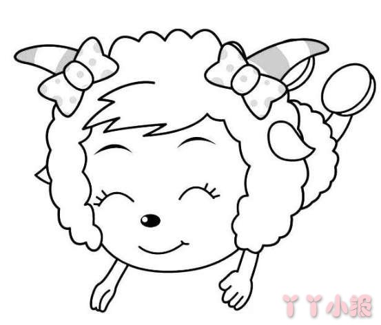 喜羊羊简笔画图片教程简单又可爱