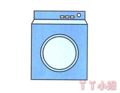 洗衣机简笔画图片 洗衣机怎么画涂色简单