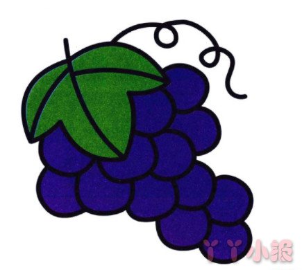 葡萄简笔画涂色 葡萄的画法简单好看
