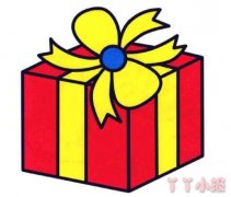 礼物盒怎么画涂色 礼盒简笔画图片