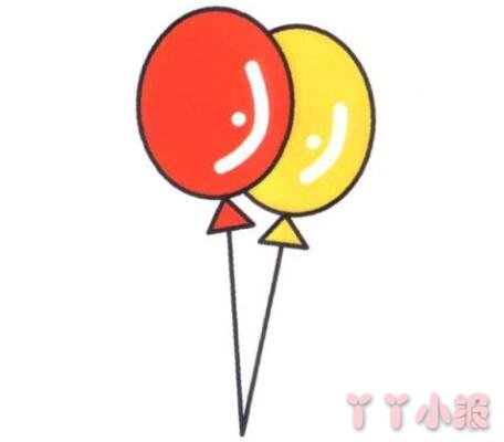 幼儿园彩色气球简笔画 气球怎么画简单漂亮