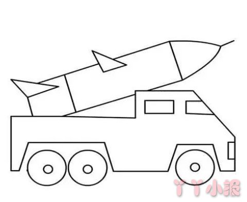  导弹车怎么画简单好看 导弹车简笔画图片