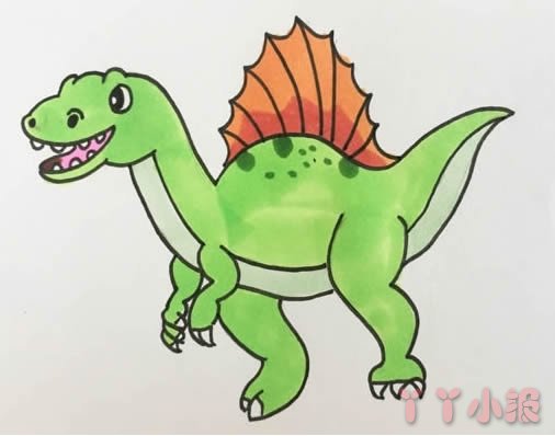 恐龙简笔画涂色 卡通恐龙怎么画带步骤