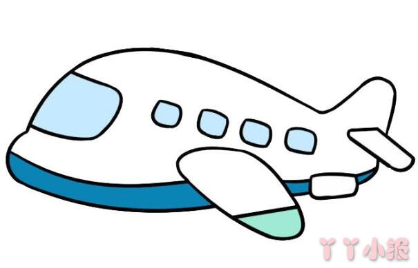 幼儿园飞机简笔画画法步骤教程涂颜色